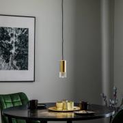 Riippuvalaisin Cylinder, kirkas/messinki, korkeus 15 cm