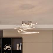 Lindby Flakira LED-kattovalaisin, 10 valoa, kromi