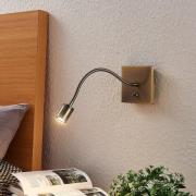 Lindby LED-seinävalaisin Mayar, 2, messinki, lukuvalaisin, 11 cm
