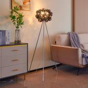 Lucande lattiavalaisin Diborah, savuharmaa, lasi, 150 cm, G9