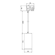 LED-riippuvalaisin Lucea 3-kiertoinen 15W musta