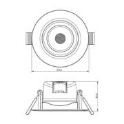 LED-kattouppovalaisin SMD 68 230V, valkoinen 4000K