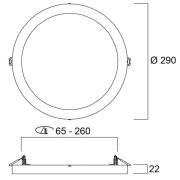 Sylvania Start LED-alasvalo 5in1 Ø 29cm 18W