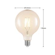 LED-filamentti E27 8W 2700K G125 globe kirkas 2kpl