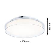 Paulmann Luena LED-kattovalaisin, IP44, kromi, Ø 35 cm