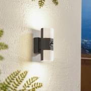 Lindby LED-ulkoseinävalaisin Alaric, alumiini, antrasiitti, tunnistin