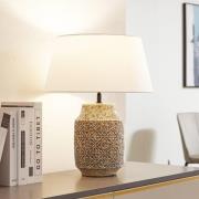 Lindby pöytävalaisin Aelith, Ø 40 cm, ruskea, keramiikka, E27