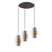 Riippuvalaisin 22144 3-lamppuinen Ø 45 cm kulta/kromi