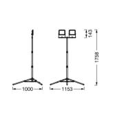 Ledvance LED-työvalaisin Value Tripod 2-fl. 2 x 10 W