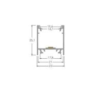 BRUMBERG asennusprofiili korkeus 25 mm pituus 1 m musta