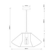 Beacon riippuvalaisin Pheonix Squat, musta, metalli, Ø 45 cm