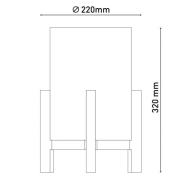 Madita LED-pöytävalaisin, korkeus 32 cm, luonnonvalkoinen/pellavainen