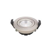 LED-kattoon upotettava valaisin Diled, Ø 8,5cm, 6 W, Dim-To-Warm, terä...