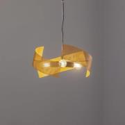 Euluna riippuvalaisin Moira, kultainen, Ø 50 cm, 3-lamppuinen