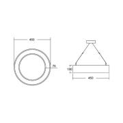 BRUMBERG Biro Circle Ring10 suora, CCT, DALI, Ø 45 cm, valkoinen