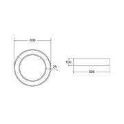 BRUMBERG Biro Circle Ring kattorengas, Ø 60cm, DALI, hopea, 830