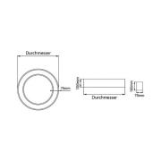 BRUMBERG Biro Circle Ring katto 25W Ø60cm on/off musta 840