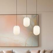 Riippuvalo Alias, metalli kullattu opaalilasi, 3-lamppuinen pitkä