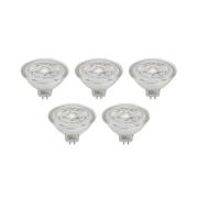 Prios LED-heijastin GU5.3 4.9W 500lm 36° kirkas 840 5 kpl:n sarja