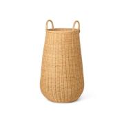 ferm LIVING pyykkikori Punottu, Ø 42 cm, korkeus 80 cm, rottinkia