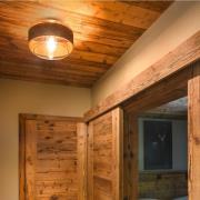 SLV kattovalaisin Pantilo Rope 27 ruskea/kullankeltainen lasi Ø 27cm