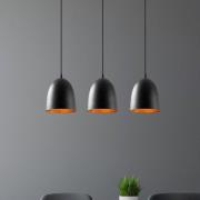 Riippuvalaisin Tattoo 6173, musta, metalli, 3-lamppuinen, lineaarinen