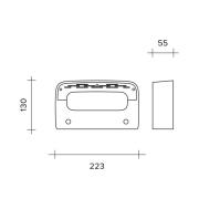 LED-seinävalaisin Aki, antrasiitti, alumiini, 23 cm, 3 000 K