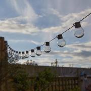 LED-aurinkokäyttöinen valoketju GloBulb, 40-lamppuinen, IP44
