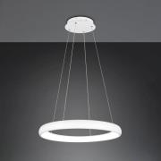 LED-riippuvalaisin Cardona, Ø 75 cm, valkoinen, CCT, metallia