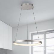 Paul Neuhaus LED-riippuvalaisin Hoop, alumiinin värinen, Ø 57cm, himme...