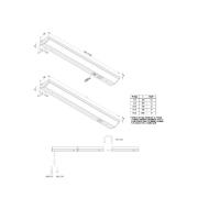 ModuLite F LED-kaappivalaisin, musta, 45 cm, 4 000 K alumiini