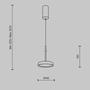 Maytoni LED-riippuvalaisin El, Ø 15,3 cm, oranssi, alumiinia