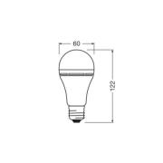 OSRAM LED-lamppu E27 8W matta 4000K ladattava akku hätävalo