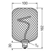 OSRAM Decor LED-spiraalihehkulanka neliö E27 3,5W musta 818