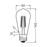 OSRAM LED-lamppu Edison E27 3.8W hehkulanka 4,000K