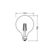 OSRAM LED-lamppu Globe G125 E27 7.2W hehkulanka 4,000K