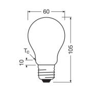 OSRAM LED-lamppu E27 3,8W matta 2700K 806lm 2kpl 2kpl