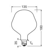 OSRAM LED Vintage 1906 Big Apple E27 7,3W 2700K matta himmennettävä