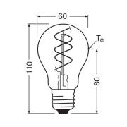 OSRAM LED Vintage E27 8W 2 200K kierre hehkulanka kultainen himmeä