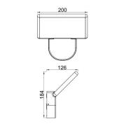 LED-ulkoseinävalaisin Alkes S, 20 cm leveä