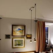 Egger DLS LED-riippuvalaisin Cleo, messingin värinen