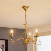 Kattokruunu Tori 3, 3-lamppuinen, kulta