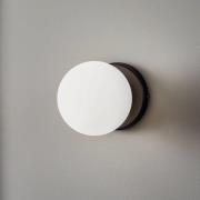 Seinälamppu Kiba, musta/kultainen, varjostin lasipallo