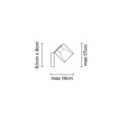 Fabbian Cubetto -seinälamppu GU10 kupari/kirkas