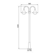 Pylväsvalaisin 171, 2-valo, musta