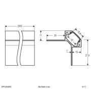 EVN APFL4-alumiinikulmaprofiili ulko 200cm x 3,8cm