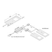 LED-kaapinalusvalaisin Eco-Pad F 2 kpl 4000K musta