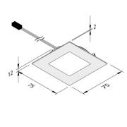 LED-kalusteuppovalo Dynamic FAQ 68 teräs 3W CCT