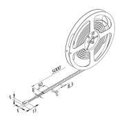 LED-nauha Basic-Tape S, IP54, 3,000K, pituus 500cm