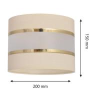 Varjostin Helen E27 Ø20/korkeus 15 cm, ecru/kulta